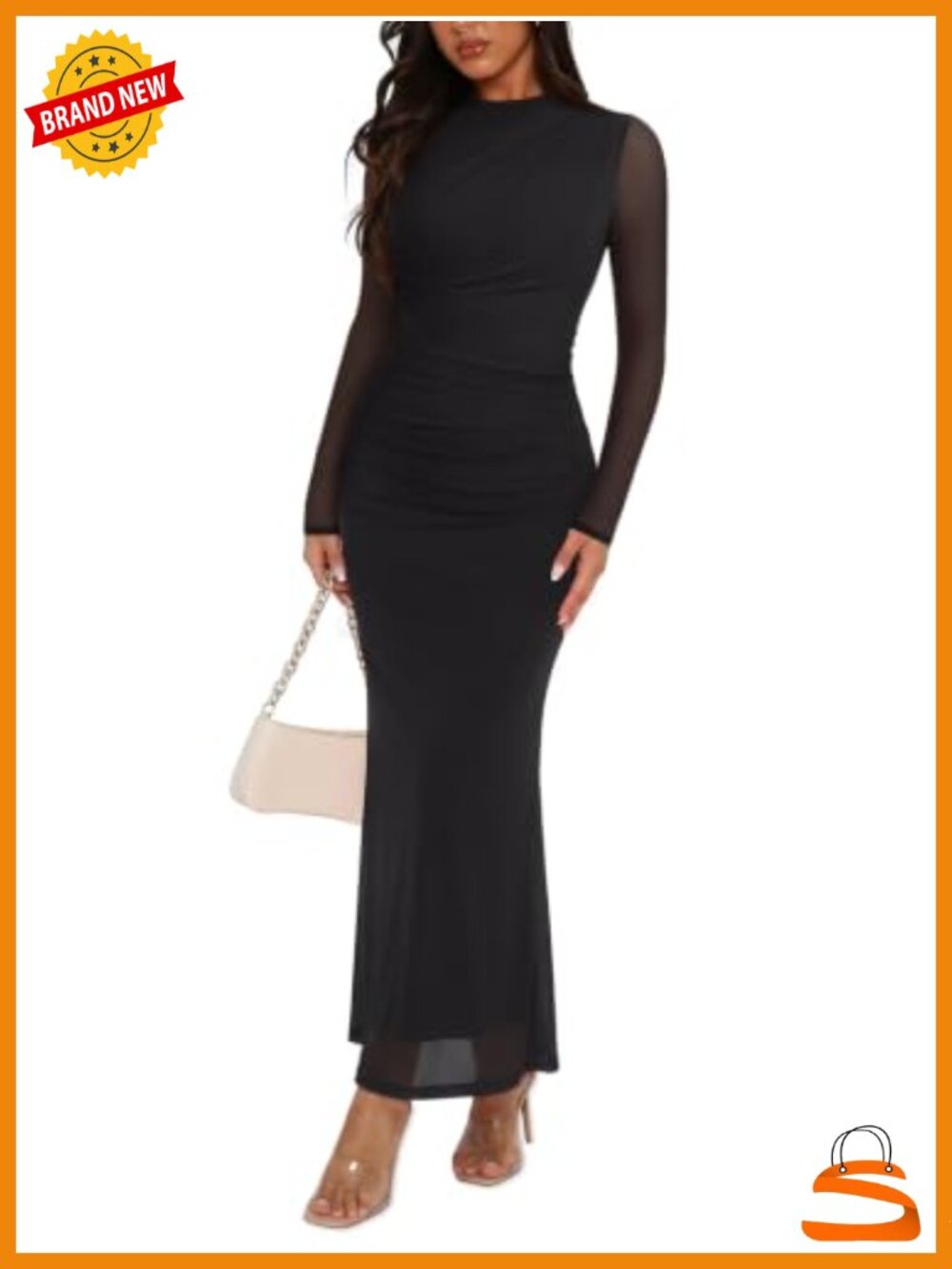Women's Formal Long Sleeve Maxi Dress Wedding Guest Bodycon